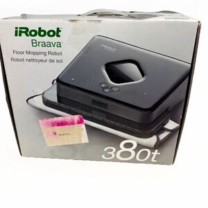 iRobot Braava 380t Black Robot Mop Floor Mopping Robot NIB B380020
